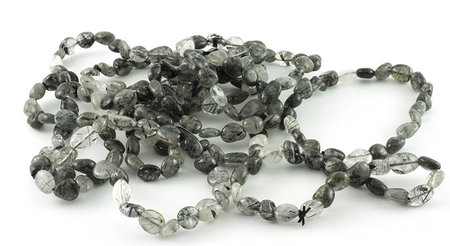 Tourmaline Quartz Bracelet, 6-8 mm Nuggets