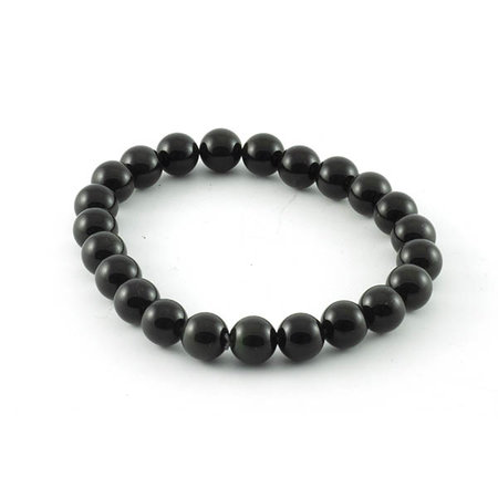 Obsidiaan armband, 8 mm kralen