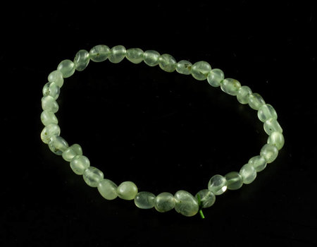 Prehnite Bracelet, 6-8 mm Nuggets