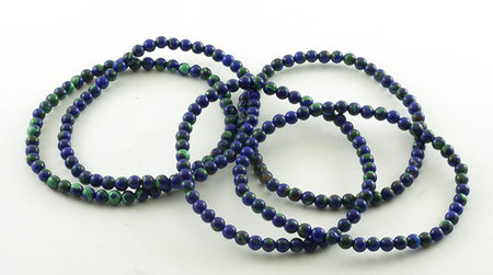 Azuriet-Malachiet armband, 4 mm kralen