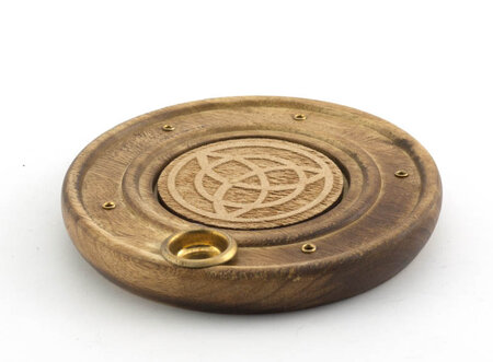 Houten Wierookhouder Triquetra 10 cm