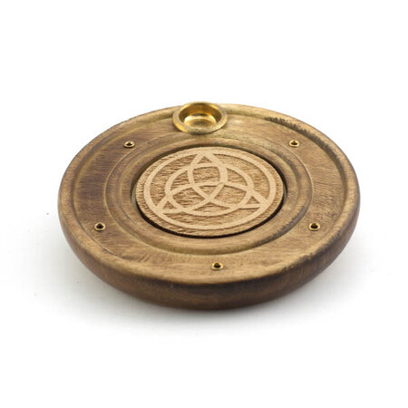 Houten Wierookhouder Triquetra 10 cm