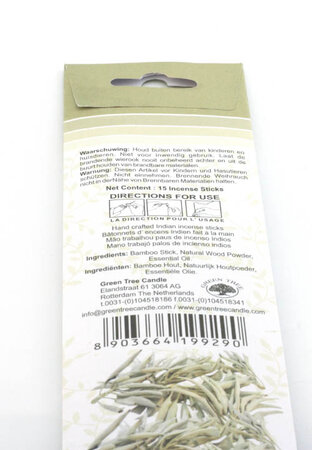 Green Tree Witte Salie Incense, 15 Sticks