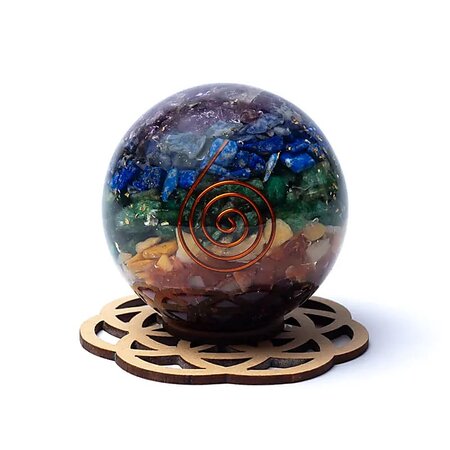 Edelsteenbol houder seed of life