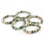 Agate bracelet, facetted beads 12 mm