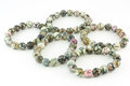 Agate bracelet, facetted beads 12 mm