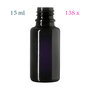 138 x 15 ml DIN18 fles, Miron violet glas FL-15 safe-pack