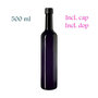 500 ml waterfles Aquila. Miron violet glas waterfles FL-W-500