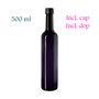 500 ml water bottle Aquila, Miron violet glass FL-W-500