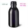 100 ml water bottle Aquarius, Miron violet glass FL-WA-100-PP28