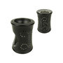 Black soap stone incense burner / aroma diffuser combination