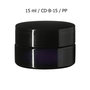 15 ml brede cosmeticapot Sirius, Miron violet glas CD-B-15