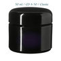 50 ml Ceres Cosmetic Jar w/ Modern or Classic Lid, Miron violet glass