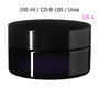 18 x 100 ml Sirius cosmetic jar, Miron violet glass