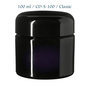 100 ml Ceres cosmeticapot met modern of klassiek deksel, Miron violet glas