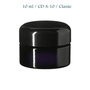 10 ml Ceres Cosmetic Jar w/ Modern or Classic Lid, Miron Violet Glass