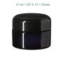 15 ml cosmeticapot Ceres, Miron violet glas CD-S-15 met modern of klassiek deksel