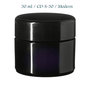 30 ml Ceres Cosmetic Jar w/ Modern or Classic Lid, Miron Violet Glass