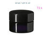 72 x 10 ml Ceres Cosmetic Jar w/ Modern or Classic Lid, Miron Violet Glass