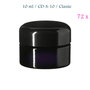 72 x 10 ml Ceres Cosmetic Jar w/ Modern or Classic Lid, Miron Violet Glass