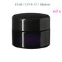 60 x 15 ml Ceres cosmeticapot met modern of klassiek deksel, Miron violet glas