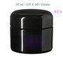 42 x 30 ml Ceres Cosmetic Jar w/ Modern or Classic Lid, Miron Violet Glass