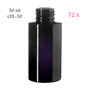 72 x 50 ml Virgo Cosmetic Bottle, Miron Violet Glass