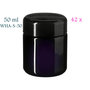 42 x 50 ml smalle wijdhalspot Saturn, Miron violet glas WHA-S-50