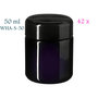 42 x 50 ml Saturn wijdhalspot, Miron violet glas