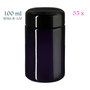 35 x 100 ml Saturn wijdhalspot 84 mm hoog, Miron violet glas