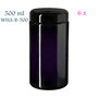 6 x 500 ml wijdhalspot Saturn, Miron violet glas WHA-B-500