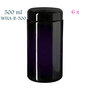 6 x 500 ml Saturn wideneck jar. Miron violet glass