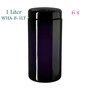 6 x 1 liter Saturn wideneck jar, Miron violet glass