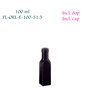 100 ml vierkante oliefles, Miron violet glas FL-OEL-E-100-31.5