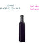 250 ml vierkante oliefles, Miron violet glas FL-OEL-E-250-31.5