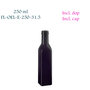 250 ml Castor vierkante oliefles, Miron violet glas