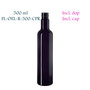 500 ml ronde oliefles Pollux, Miron violet glas FL-OEL-R-500-CPR