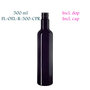 500 ml round oil bottle Pollux, Miron violet glass FL-OEL-R-500-CPR