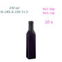 20 x 250 ml vierkante oliefles, Miron violet glas FL-OEL-E-250-31.5