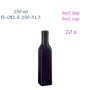 250 ml square oil bottle Castor, Miron violet glass FL-OEL-E-250-31.5