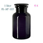 6 x 1 Liter apothekerspot Libra, Miron violet glas FL-AP-1LT