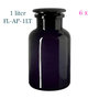 6 x 1 Liter apothecary jar Libra, Miron violet glass FL-AP-1LT