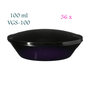 36 x 100 ml schaaltje met glazen deksel Polaris - Miron violet glas - VGS-100