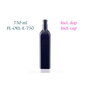 750 ml vierkante oliefles, Miron violet glas FL-OEL-E-750-31.5 OP=OP