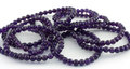 Amethyst bracelet, 6 mm beads