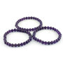 Amethyst bracelet, 6 mm beads