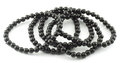Black tourmaline bracelet, 6 mm beads