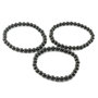 Zwarte toermalijn armband, 6 mm kralen