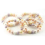 Bracelet with pearls from mussel core, multi