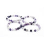 Fluorite bracelet, 8 mm beads, purple